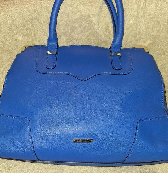 Rebecca Minkoff Blue Leather Amorous Satchel Crossbody Bag - Picture 1 of 12
